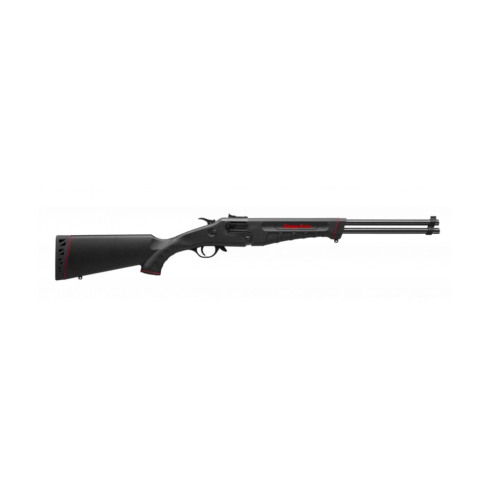 savage arms 22435 42 takedown full size 22 wmr/410 gauge 1rd 20″ satin black sporter barrel, satin black carbon steel receiver, matte black fixed synthetic stock, ambidextrous Savage Arms 22435 42 Takedown Full Size 22 WMR/410 Gauge 1rd 20" Satin Black Sporter Sports South item 4397
