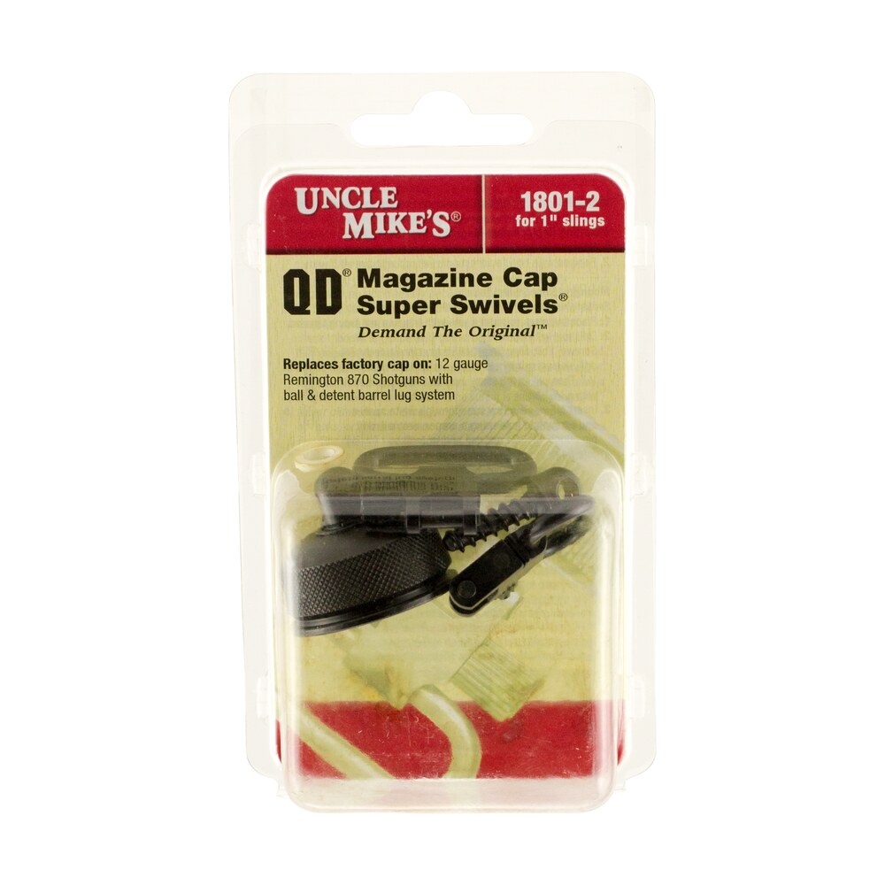 uncle mike's 18012 mag cap swivel set made of steel with blued finish, 1" loop size & quick detach style for 12 gauge remington 870 & 870 youth shotguns includes two super swivels Uncle Mike's 18012 Mag Cap Swivel Set made of Steel Sports South item 44426