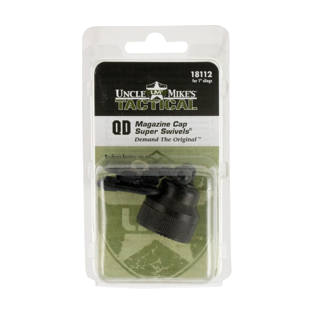 uncle mike's 18112 mag cap swivel set made of steel with blued finish, 1" loop size & quick detach style for mossberg 590, 835 includes two super swivels Uncle Mike's 18112 Mag Cap Swivel Set made of Steel Sports South item 44430