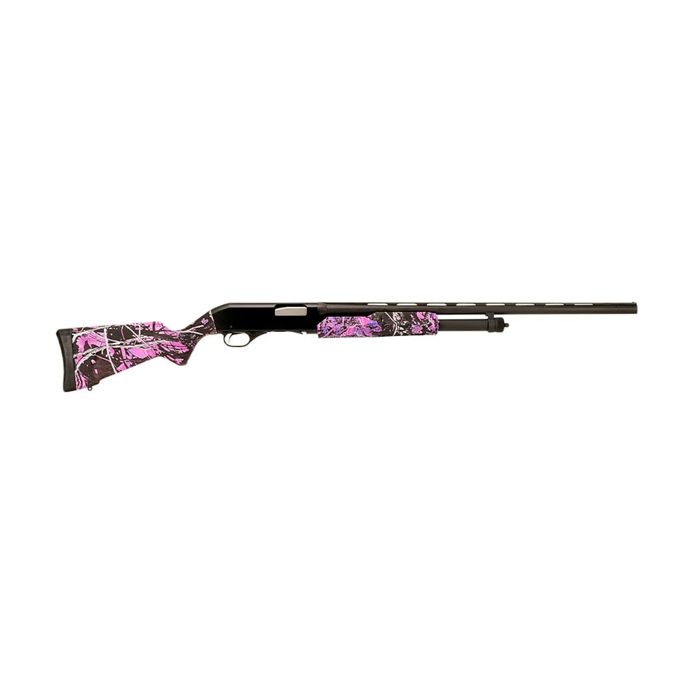 stevens 22560 320 field compact 20 gauge pump 3″ 5+1 26″ matte black vent rib barrel, matte black aluminum drilled & tapped receiver, fixed muddy girl synthetic stock, ambidextrous Stevens 22560 320 Field Compact 20 Gauge Pump 3" 5+1 26" Matte Black Vent Rib Sports South item 4457