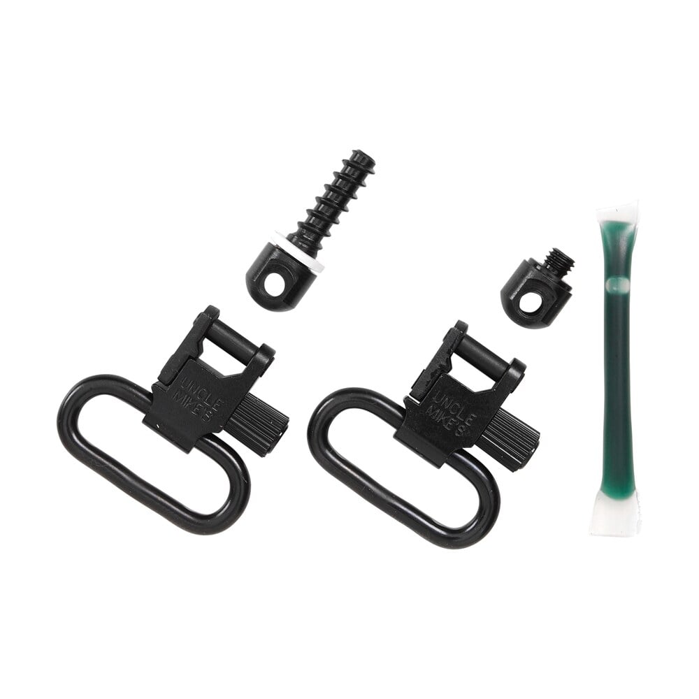 uncle mike's 15312 fore end band swivel set quick detach 115 lrb blued 1" loop for tube magazine leaver action rifles/ carbines/ mossberg 500 shotguns Uncle Mike's 15312 Fore End Band Swivel Set Quick Detach 115 LRB Blued 1" Loop for Tube Sports South item 44622