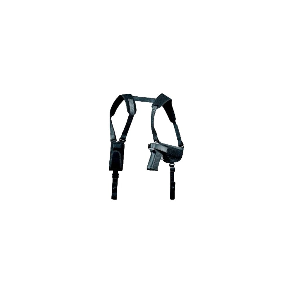 uncle mike's 77160 pro pak horizontal shoulder holster shoulder size 16 black nylon harness fits med/large semi autos fits 3.25 3.75" barrel right hand Uncle Mike's 77160 Pro-Pak Horizontal Shoulder Holster Shoulder Size 16 Black Nylon Harness Sports South item 44706