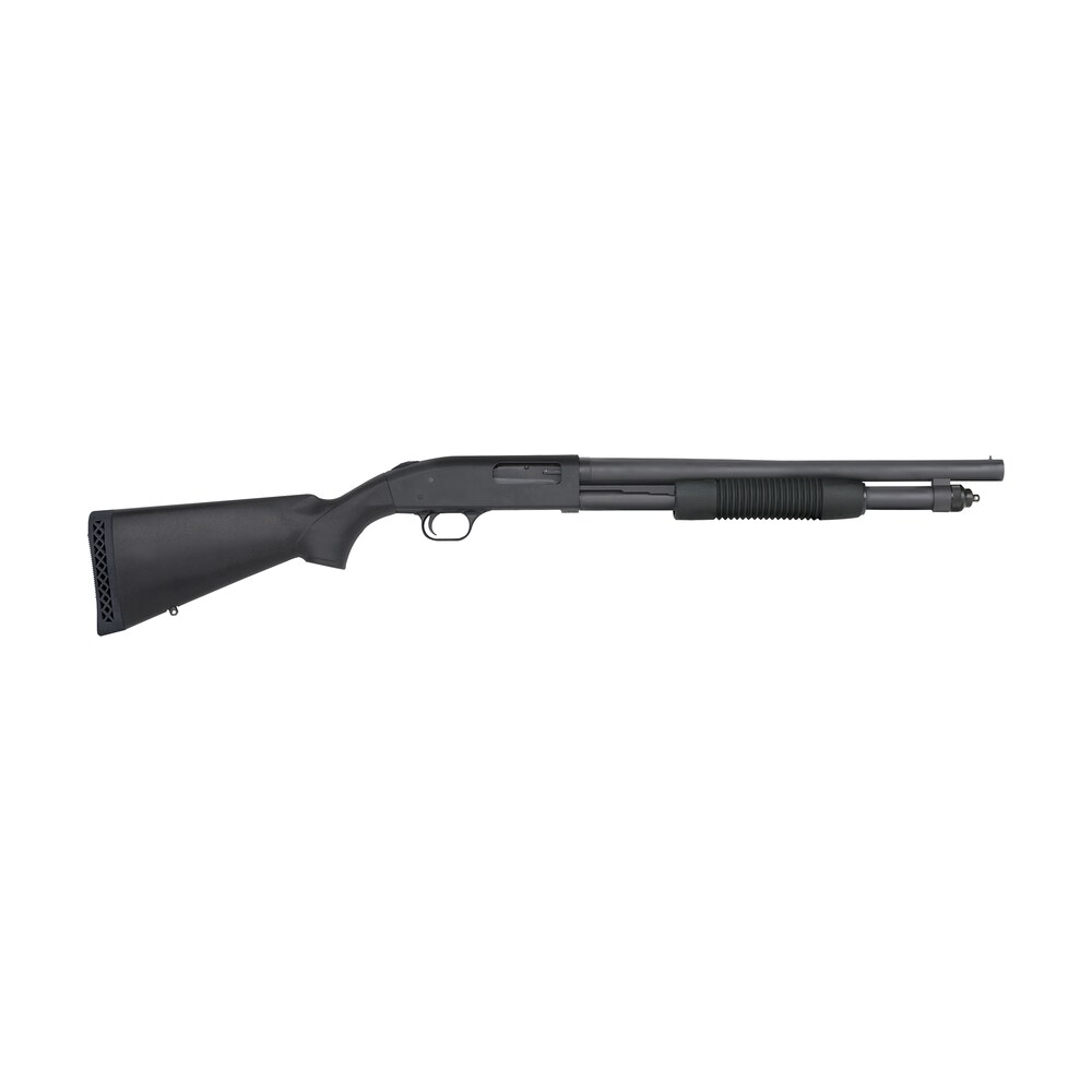 mossberg 50778 590 tactical 12 gauge 6+1 3″ 18.50″ cylinder bore barrel, matte blued metal finish, dual extractors, drilled & tapped receiver, synthetic stock Mossberg 50778 590 Tactical 12 Gauge 6+1 3" 18.50" Cylinder Bore Sports South item 4479