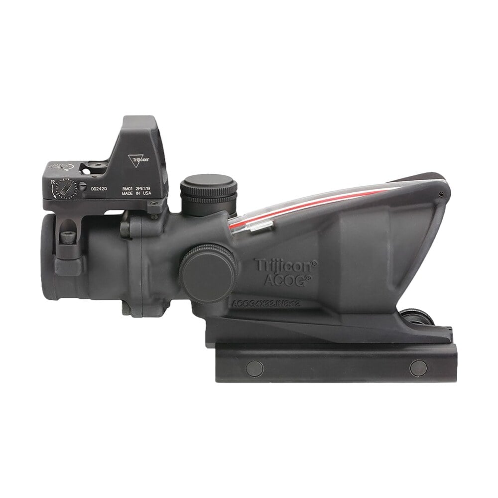 trijicon 100549 acog combo matte black 4x32mm illuminated red chevron .223/5.56 bdc reticle Trijicon 100549 ACOG Combo Matte Black 4x32mm Illuminated Red Chevron .223/5.56 BDC Reticle Sports South item 44831
