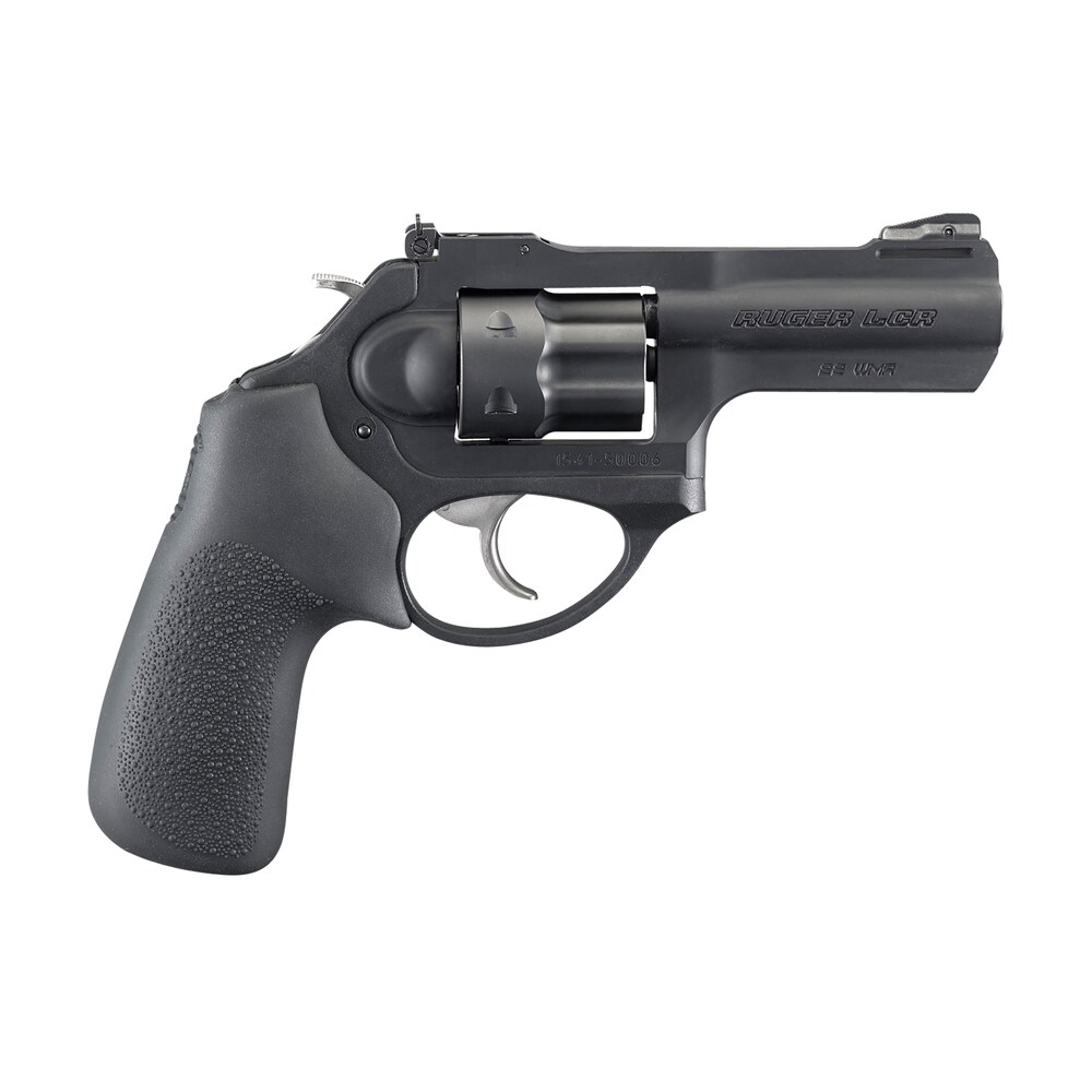 ruger 5437 lcrx 22 wmr 3" matte black barrel, 6 shot pvd finished cylinder, matte black 7000 series aluminum frame, hogue tamer monogrip Ruger 5437 LCRx 22 WMR 3" Matte Black Sports South item 44973