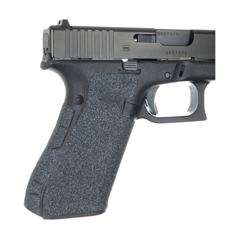 talon grips 379g adhesive grip compatible w/glock 17/19x/22/24/31/34/35/37/45/47 gen5 w/no backstrap, black textured granulate Talon Grips 379G Adhesive Grip Compatible Sports South item 45173