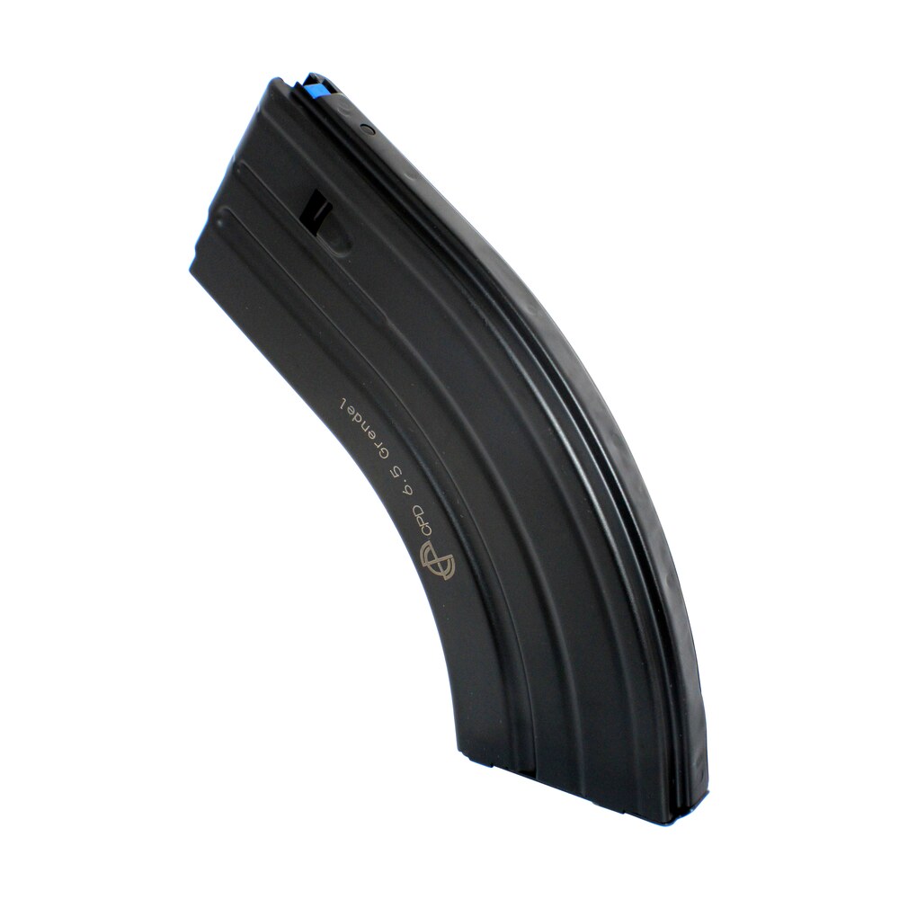 duramag 2865041206cpd ss 26rd 6.5 grendel/6mm arc for ar 15 black w/ blue follower detachable DuraMag 2865041206CPD SS 26rd 6.5 Grendel/6mm ARC for AR-15 Black Sports South item 45222