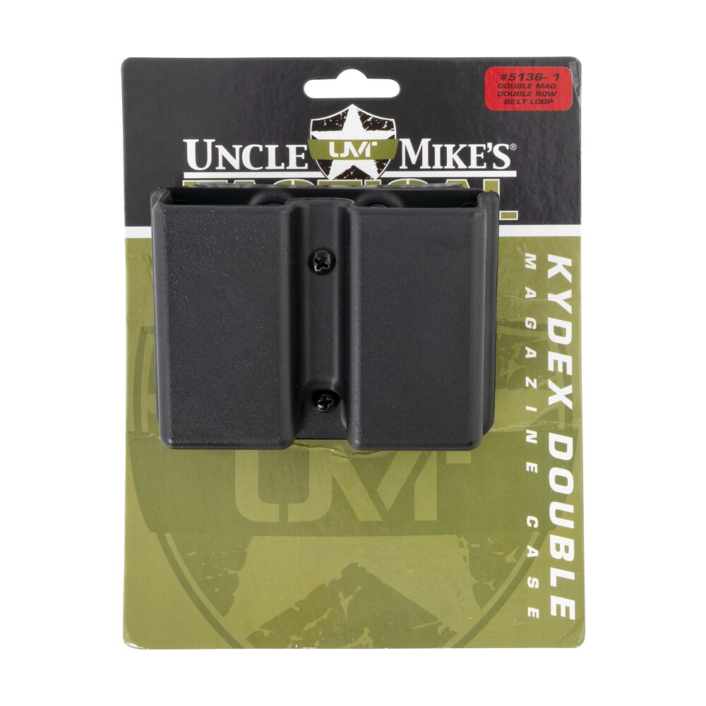 uncle mike's 51361 kydex double mag case black kydex belt clip 9mm luger 40 s&w belts 1.75" wide Uncle Mike's 51361 Kydex Double Mag Case Black Kydex Belt Clip 9mm Luger 40 S&W Belts 1.75" Sports South item 45465