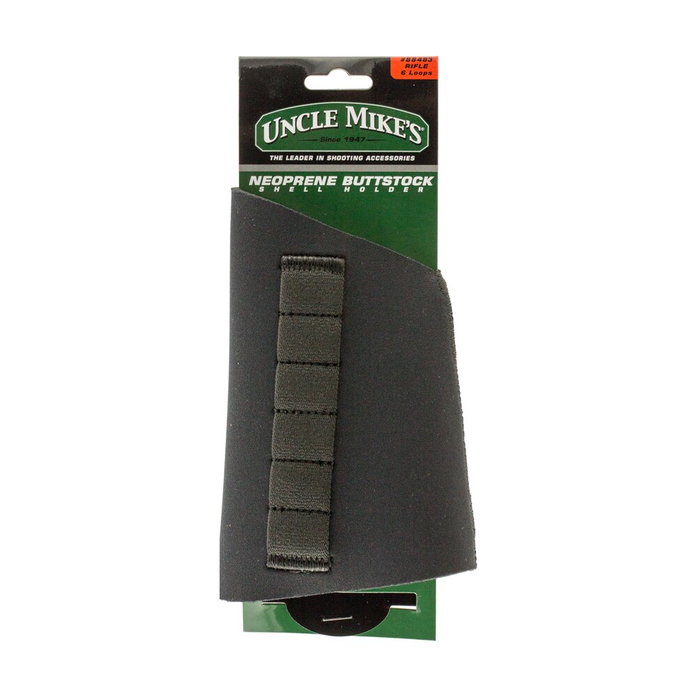 uncle mike's 88483 buttstock shell holder black neoprene 6rd rifle Uncle Mike's 88483 Buttstock Shell Holder Black Neoprene 6rd Rifle Sports South item 45712
