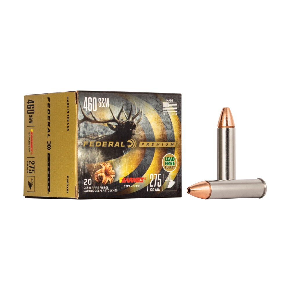 federal p460xb1 premium 460s&w mag 275gr barnes expander brx 20 per box/10 case Federal P460XB1 Premium 460S&W Mag 275gr Barnes Expander BRX 20 Per Box/10 Case Sports South item 45819