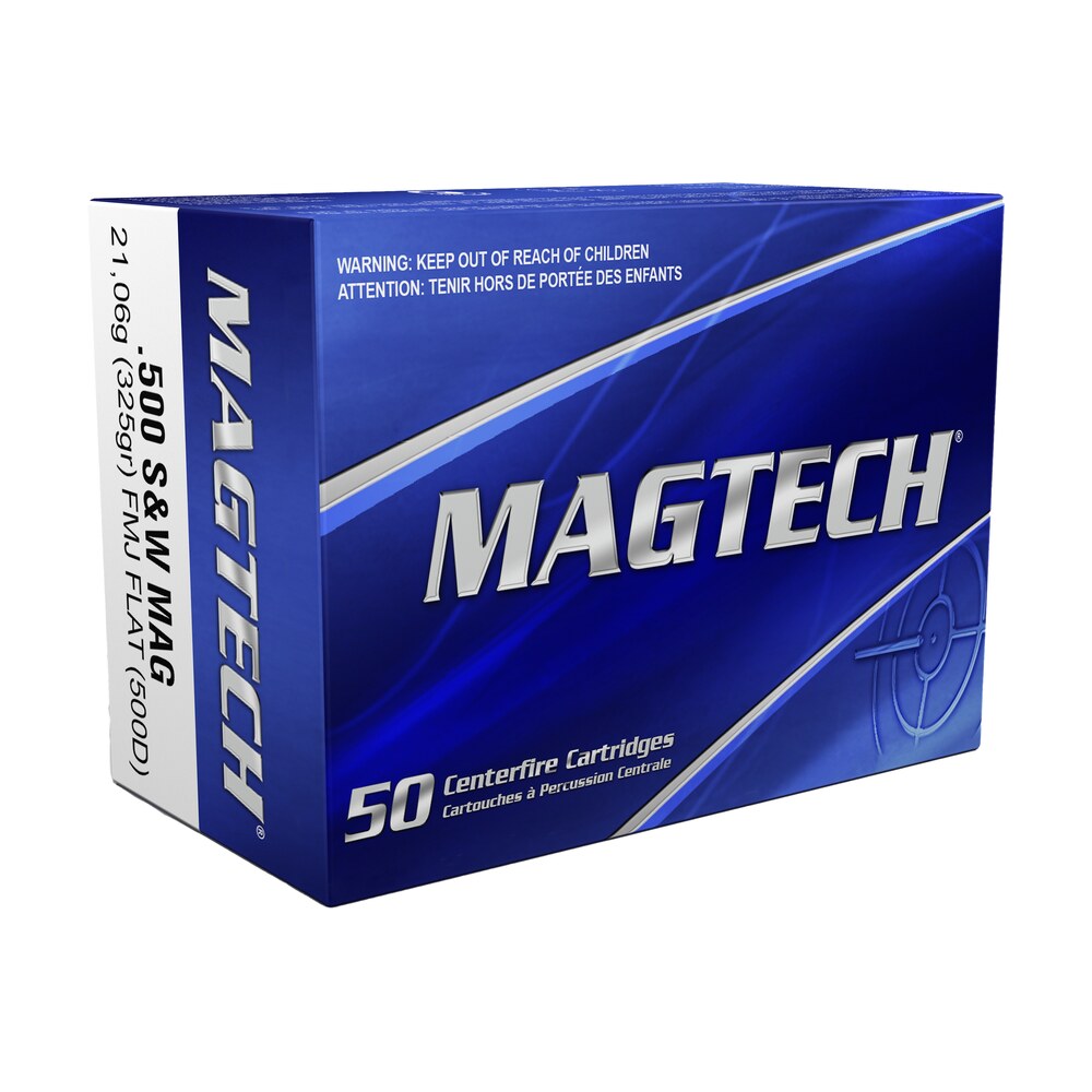 magtech 500d range/training 500s&wmag 325gr full metal jacket flat nose 20 per box/25 case Magtech 500D Range/Training 500S&WMag 325gr Full Metal Jacket Flat Nose 20 Per Box/25 Case Sports South item 45844
