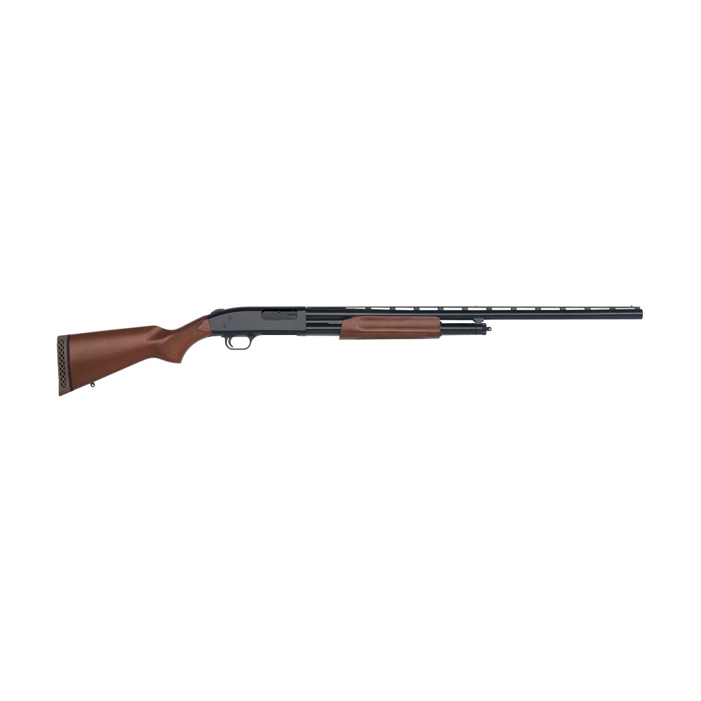 mossberg 50120 500 all purpose full size 12 gauge pump 3" 5+1 28" blued vent rib barrel, blued integral scope mount steel receiver, fixed hardwood stock, right hand, accu set chokes Mossberg 50120 500 All Purpose Full Size 12 Gauge Pump 3" 5+1 28" Blued Vent Rib Sports South item 46019