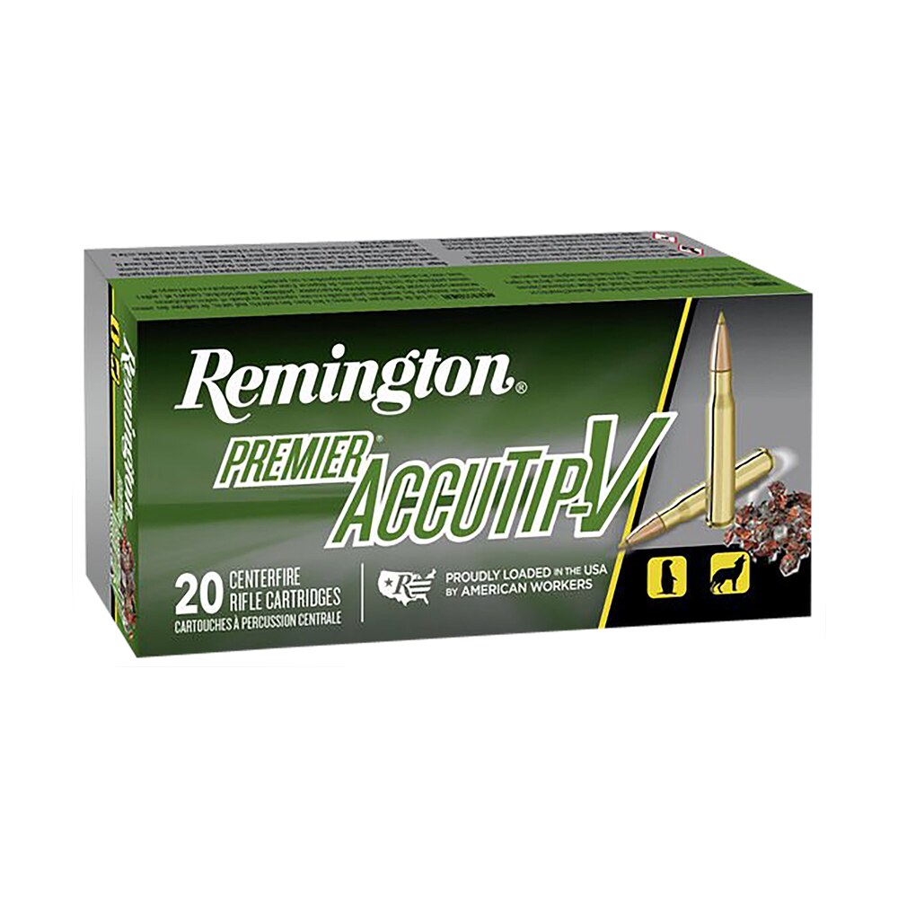 remington ammunition 29165 premier accutip v 17remfireball 20gr accutip v 20 per box/10 case Remington Ammunition 29165 Premier Accutip-V 17RemFireball 20gr AccuTip V 20 Per Box/10 Case Sports South item 46129