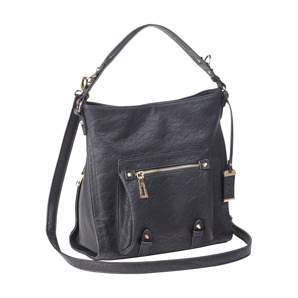 bulldog bdp053 hobo purse w/holster black leather most sm pistols & revolvers right hand Bulldog BDP053 Hobo Purse Sports South item 46581
