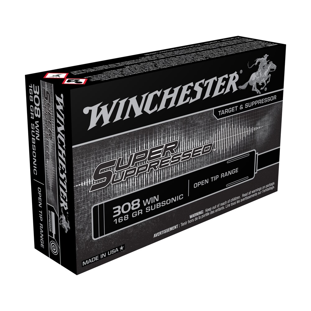 winchester ammo sup308 super suppressed 308win 168gr open tip range 20 per box/10 case Winchester Ammo SUP308 Super Suppressed 308Win 168gr Open Tip Range 20 Per Box/10 Case Sports South item 46614