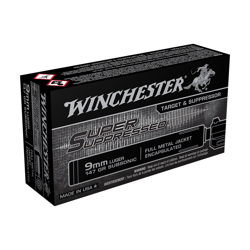 winchester ammo sup9 super suppressed 9mmluger subsonic 147gr encapsulated full metal jacket 50 per box/10 case Winchester Ammo SUP9 Super Suppressed 9mmLuger Subsonic 147gr Encapsulated Full Metal Jacket 50 Sports South item 46638