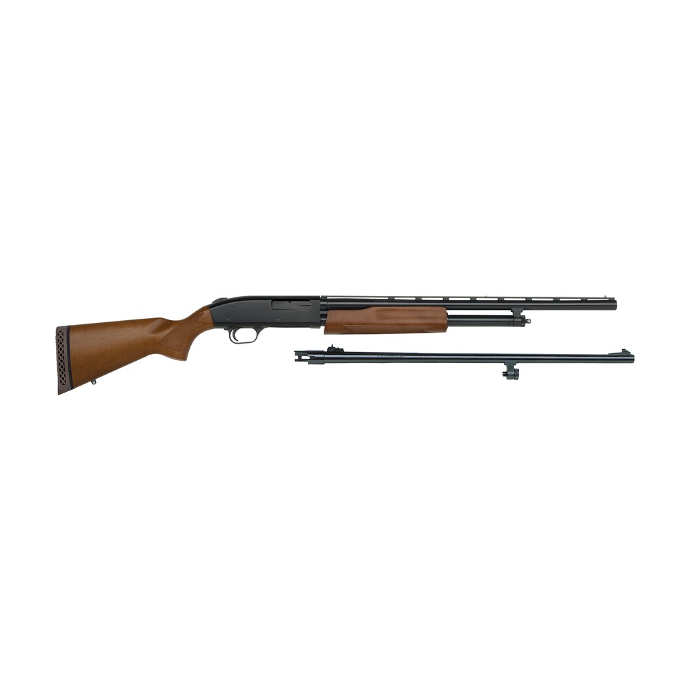 mossberg 54188 500 bantam combo youth 20 gauge pump 3" 5+1 blued 22" vent rib/24" fully rifled barrels, blued steel receiver, fixed wood stock, right hand, accu set full rifled bore choke Mossberg 54188 500 Bantam Combo Youth 20 Gauge Pump 3" 5+1 Blued 22" Vent Rib/24" Fully-Rifled Sports South item 46910