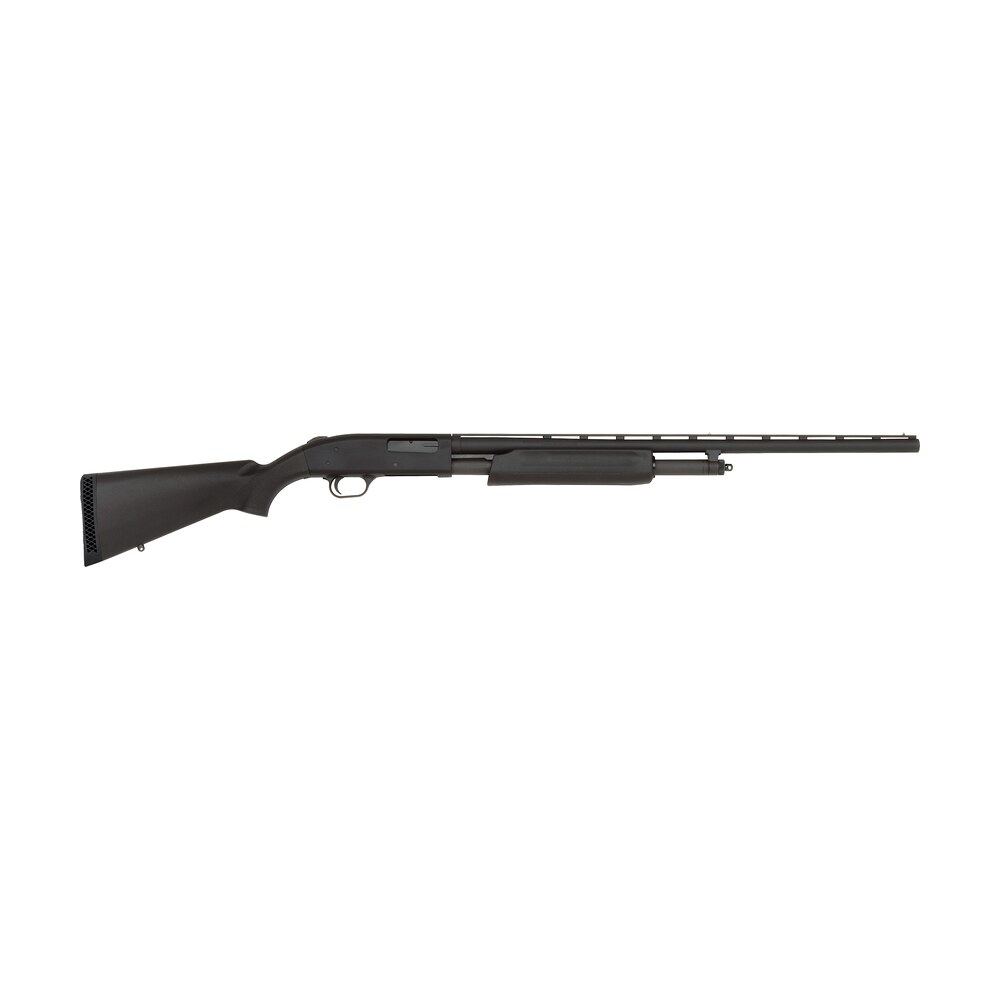 mossberg 56436 500 all purpose full size 20 gauge pump 3" 5+1 26" matte blued vent rib barrel, matte blued integral scope mount steel receiver, fixed black synthetic stock, right hand, accu set chokes Mossberg 56436 500 All Purpose Full Size 20 Gauge Pump 3" 5+1 26" Matte Blued Vent Rib Sports South item 46980