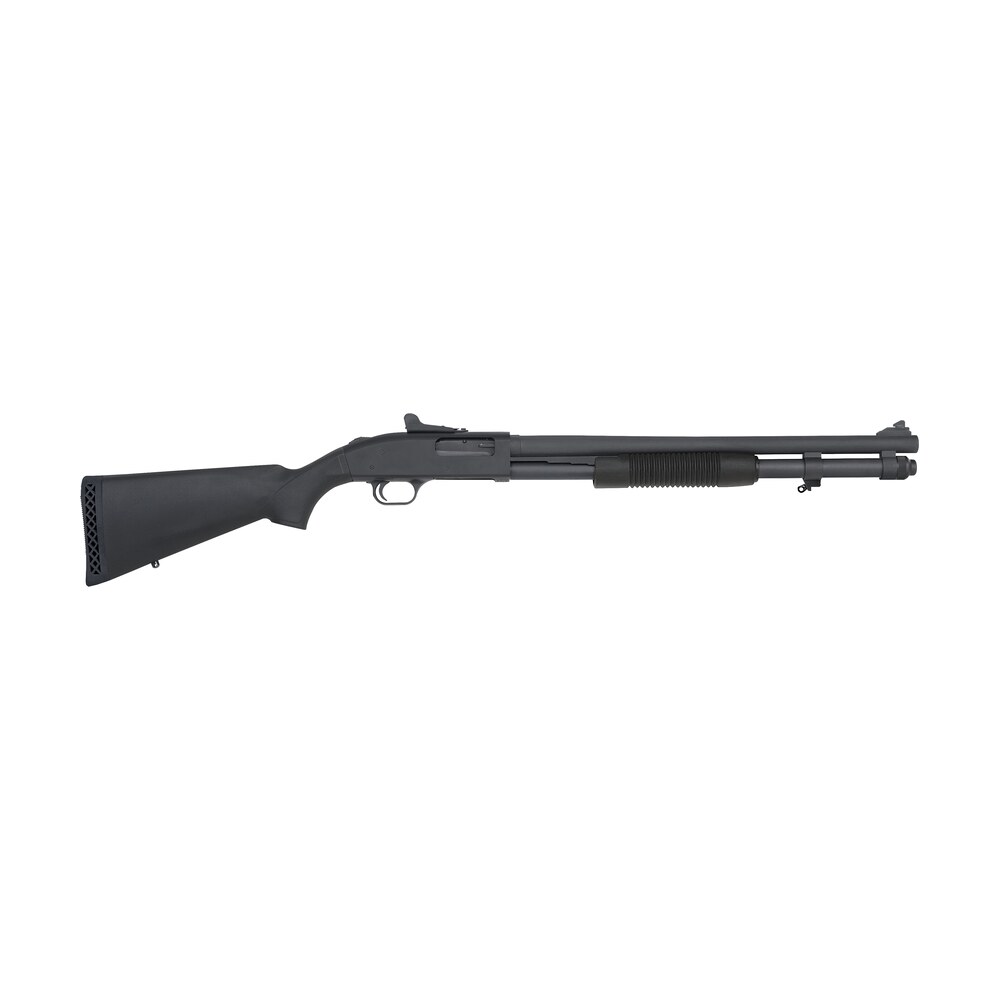 mossberg 51663 590a1 12 gauge pump 3" 8+1 20" black parkerized heavy walled barrel, black parkerized drilled & tapped receiver, black fixed synthetic stock Mossberg 51663 590A1 12 Gauge Pump 3" 8+1 20" Black Parkerized Heavy-Walled Sports South item 46999