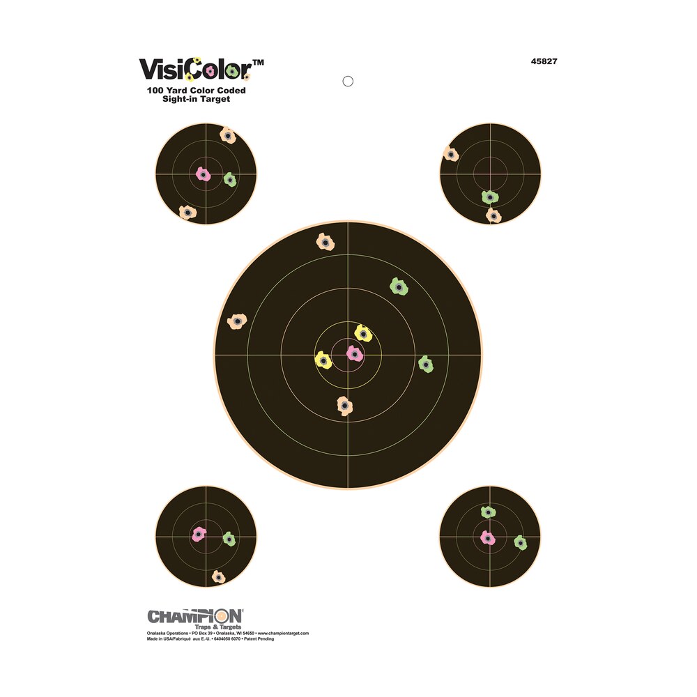 champion targets 45827 visicolor self adhesive paper multi color 5" bullseye 10 pack Champion Targets 45827 VisiColor Self-Adhesive Paper Multi-Color 5" Bullseye 10 Pack Sports South item 47747