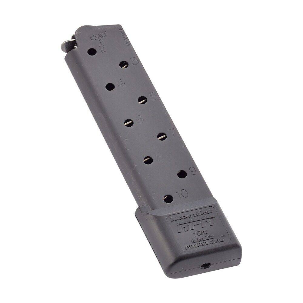 cmc products mrpm45fs10b power mag railed 10rd 45 acp fits 1911 government black stainless steel CMC Products MRPM45FS10B Power Mag Railed 10rd 45 ACP Sports South item 48146