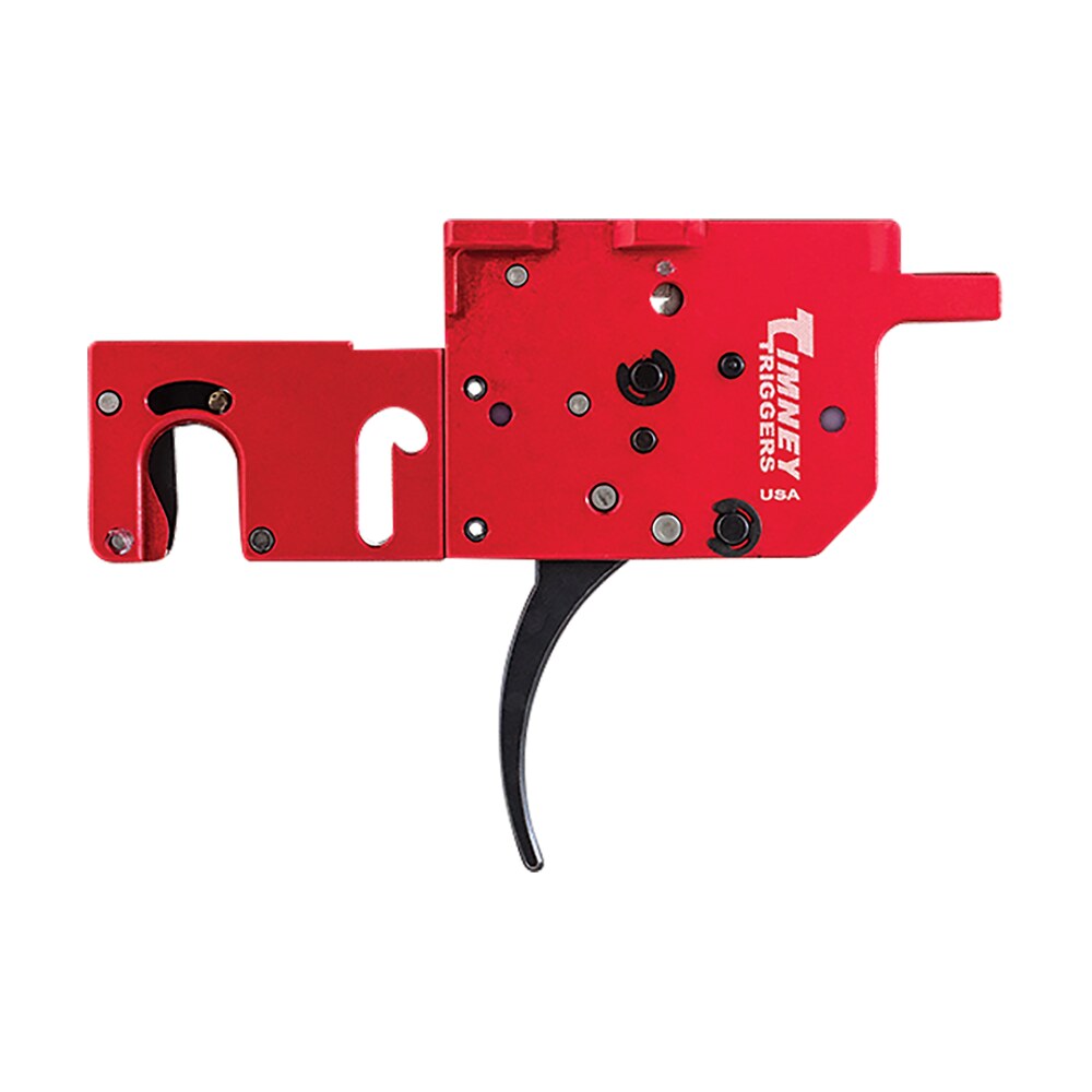 timney triggers 650 rpr two stage curved trigger with 8 oz/1 lb draw weight & black/red finish for ruger precision Timney Triggers 650 RPR Two-Stage Curved Trigger Sports South item 48421