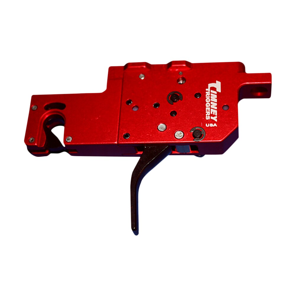 timney triggers 650st rpr two stage straight trigger with 8 oz/1 lb draw weight & black/red finish for ruger precision Timney Triggers 650ST RPR Two-Stage Straight Trigger Sports South item 48422