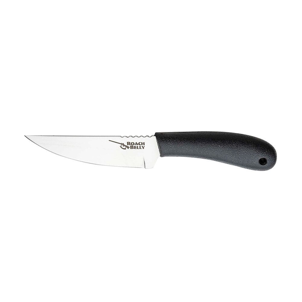 cold steel 20rbc roach belly 4.50" fixed serrated 4116 stainless steel blade/black polypropylene handle Cold Steel 20RBC Roach Belly 4.50" Fixed Serrated 4116 Stainless Steel Blade/Black Sports South item 48441