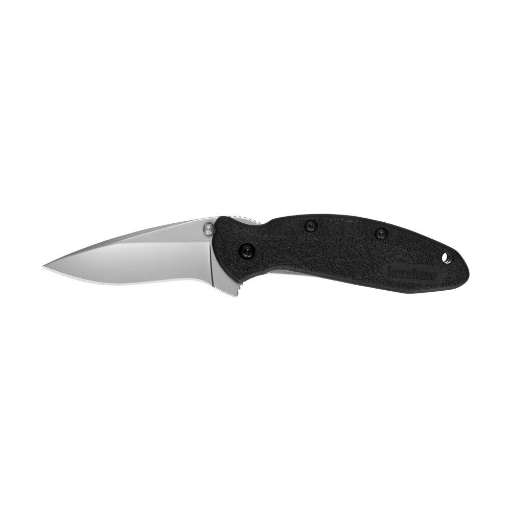 kershaw 1620 scallion 2.40" folding flipper plain bead blasted 420hc ss blade black glass filled nylon handle includes pocket clip Kershaw 1620 Scallion 2.40" Folding Flipper Plain Bead Blasted 420HC SS Blade Black Sports South item 48570