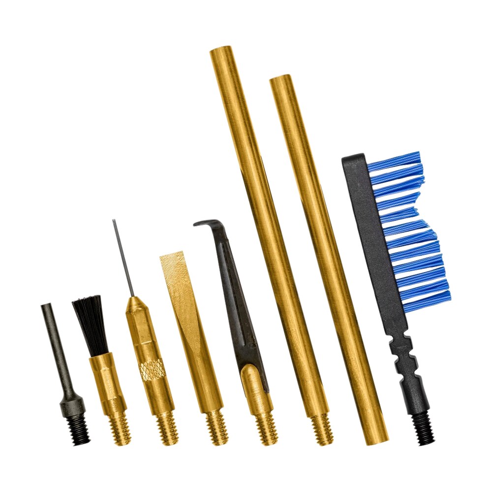 otis fg932 brass scraper tool set msr/ar multi caliber pieces brass nylon bristles Otis FG932 Brass Scraper Tool Set MSR/AR Multi-Caliber Pieces Brass Nylon Bristles Sports South item 48606