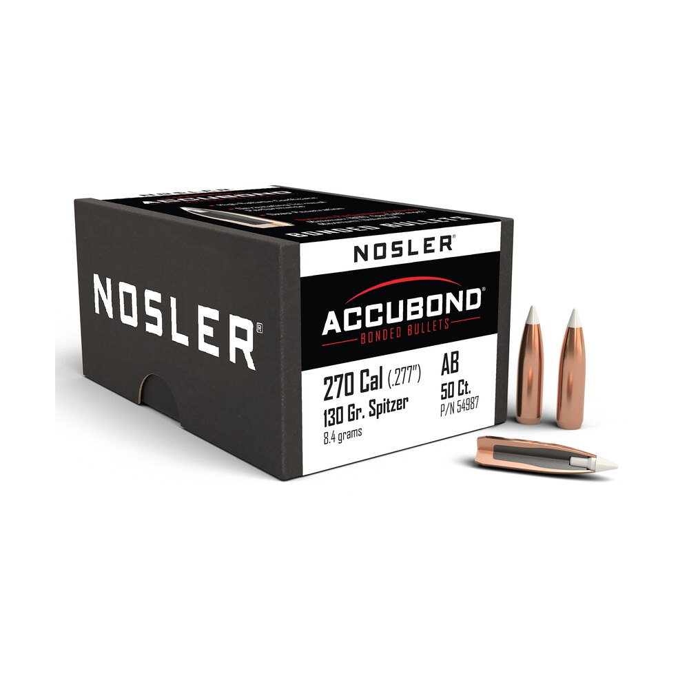 nosler 54987 accubond 270win 130gr spitzer point 50/box Nosler 54987 AccuBond 270Win 130gr Spitzer Point 50/Box Sports South item 48660