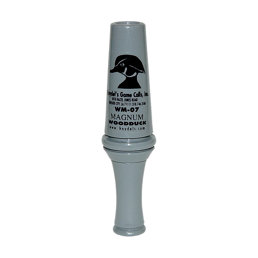 haydel's game calls wm07 magnum open call single reed wood duck sounds attracts ducks gray acrylic Haydel's Game Calls WM07 Magnum Open Call Single Reed Wood Duck Sounds Attracts Ducks Gray Sports South item 48717