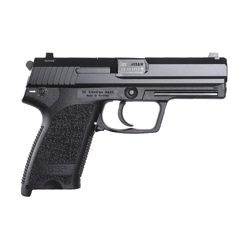 hk 81000324 usp v1 45 acp 4.41" 10+1 black polymer frame, black polymer grip HK 81000324 USP V1 45 ACP 4.41" 10+1 Black Polymer Sports South item 48956