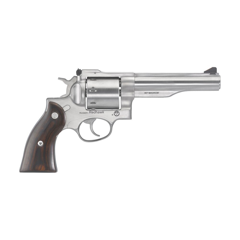 ruger 5060 redhawk 357 mag 5.50" barrel 8rd triple locking cylinder, satin stainless steel, hardwood grip, transfer bar safety Ruger 5060 Redhawk 357 Mag 5.50" Barrel 8rd Triple-Locking Cylinder, Satin Stainless Steel, Sports South item 49075