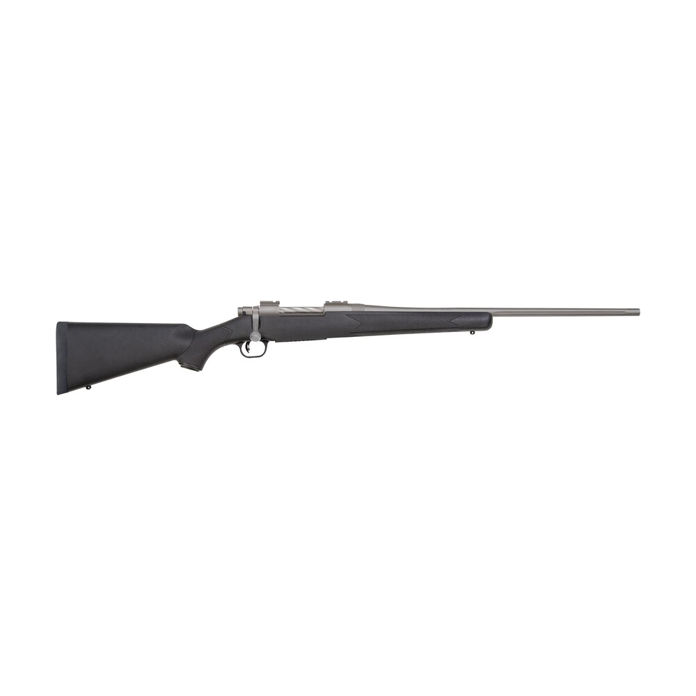 mossberg 28010 patriot synthetic full size 30 06 springfield 5+1 22" stainless cerakote fluted barrel, stainless cerakote receiver drilled & tapped, black fixed synthetic stock, right hand Mossberg 28010 Patriot Synthetic Full Size 30-06 Springfield 5+1 22" Stainless Cerakote Fluted Sports South item 49283