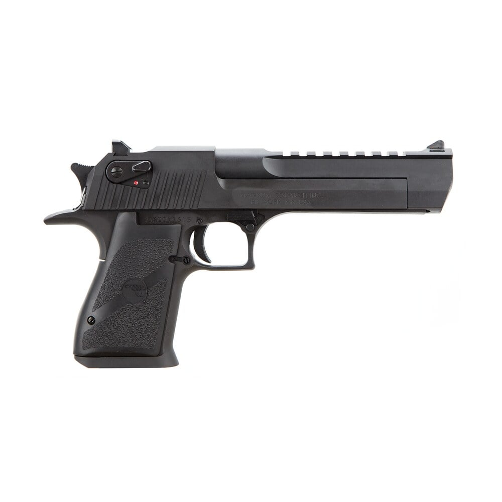 magnum research de44 desert eagle mark xix 44 rem mag caliber with 6" picatinny rail barrel, 8+1 capacity, overall black finish carbon steel, beavertail frame, serrated slide & rubber grip Magnum Research DE44 Desert Eagle Mark XIX 44 Rem Mag Caliber Sports South item 49294