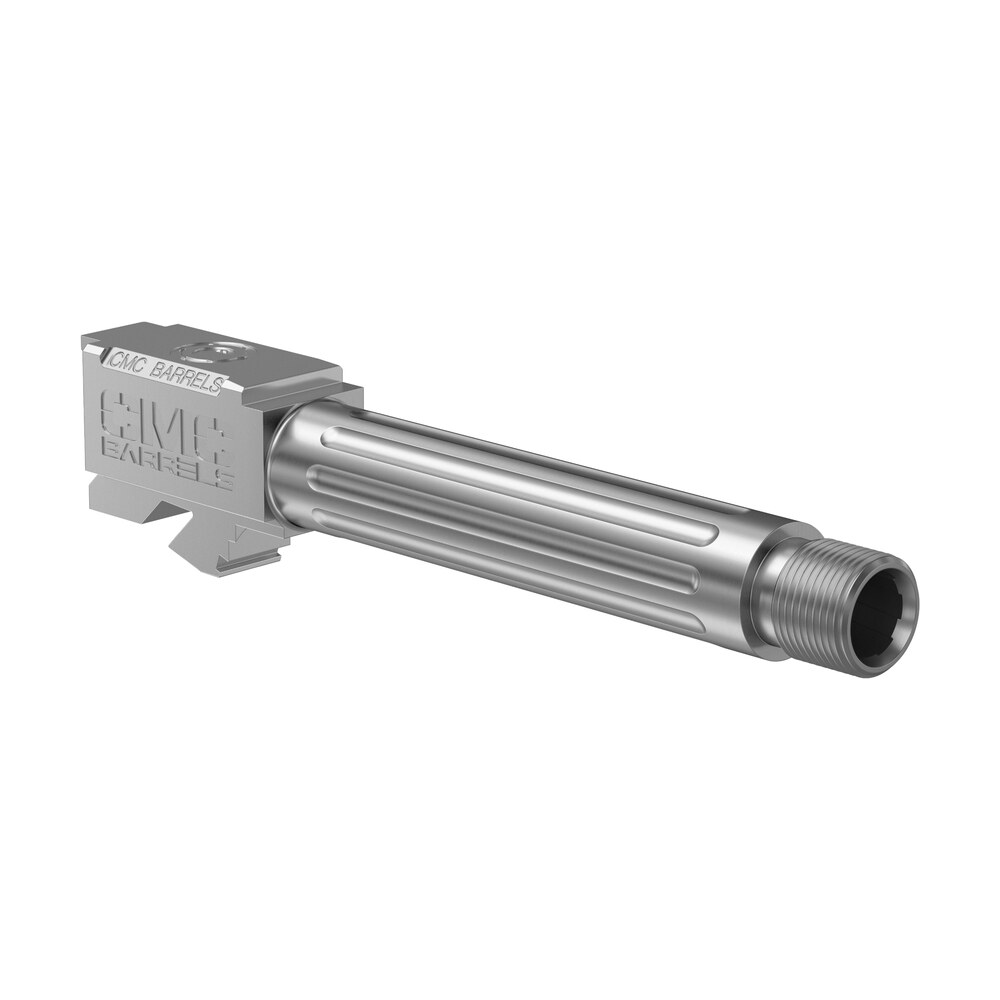 cmc triggers 75525 match precision 9mm luger 4.01" fluted/match grade/threaded bead blasted stainless steel, compatible w/ glock 19 gen3 4 CMC Triggers 75525 Match Precision 9mm Luger 4.01" Fluted/Match Grade/Threaded Bead Blasted Sports South item 49505