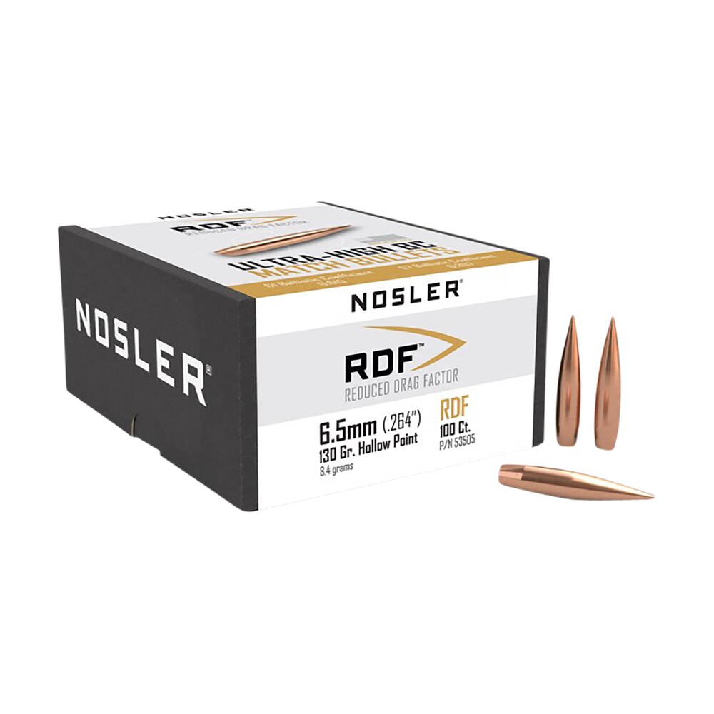 nosler 53505 rdf match 6.5creedmoor 130gr hollow point boat tail 100/box Nosler 53505 RDF Match 6.5Creedmoor 130gr Hollow Point Boat Tail 100/Box Sports South item 50351