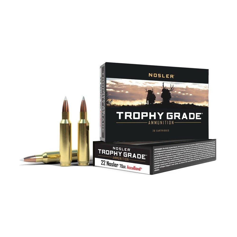 nosler 60918 trophy grade 22nosler 70gr nosler accubond 20 per box/20 case Nosler 60918 Trophy Grade 22Nosler 70gr Nosler AccuBond 20 Per Box/20 Case Sports South item 50363