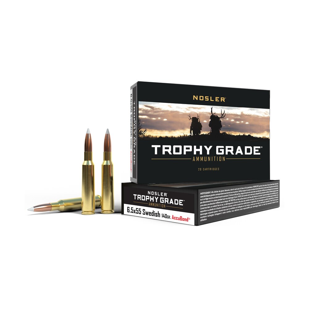 nosler 60022 trophy grade 6.5x55swedish 140gr nosler accubond 20 per box/10 case Nosler 60022 Trophy Grade 6.5x55Swedish 140gr Nosler AccuBond 20 Per Box/10 Case Sports South item 50367