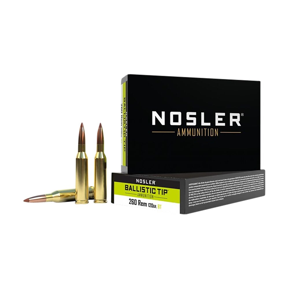 nosler 40056 ballistic tip 260rem 120gr spitzer ballistic tip 20 per box/10 case Nosler 40056 Ballistic Tip 260Rem 120gr Spitzer Ballistic Tip 20 Per Box/10 Case Sports South item 50372