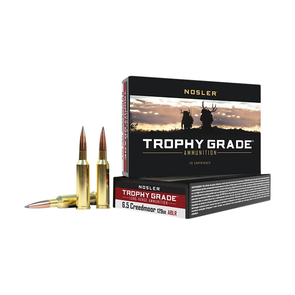 nosler 60091 trophy grade long range 6.5creedmoor 129gr nosler spitzer accubond long range 20 per box/10 case Nosler 60091 Trophy Grade Long-Range 6.5Creedmoor 129gr Nosler Spitzer AccuBond Long Range 20 Sports South item 50399