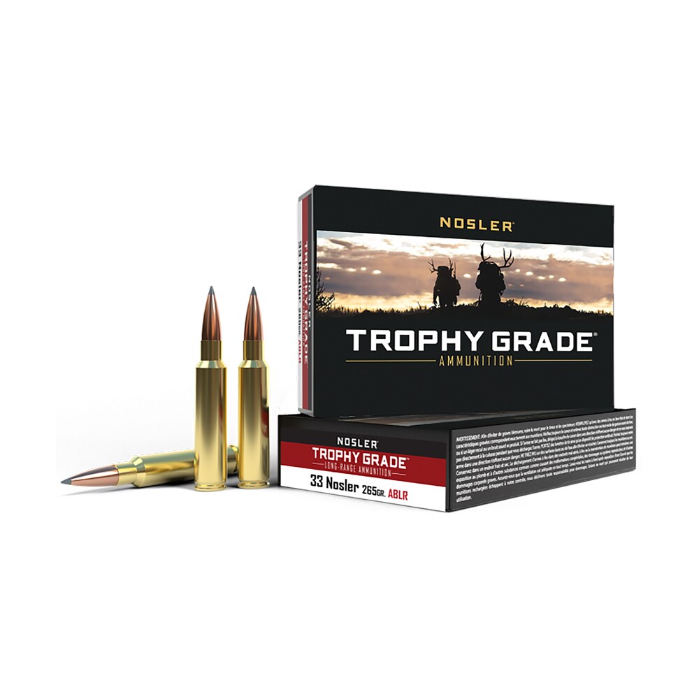 nosler 60099 trophy grade long range 33nosler 265gr nosler spitzer accubond long range 20 per box/10 case Nosler 60099 Trophy Grade Long-Range 33Nosler 265gr Nosler Spitzer AccuBond Long Range 20 Per Sports South item 50402