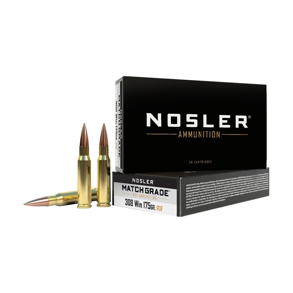 nosler 60132 match grade rdf 308win 175gr rdf hollow point boat tail 20 per box/10 case Nosler 60132 Match Grade RDF 308Win 175gr RDF Hollow Point Boat Tail 20 Per Box/10 Case Sports South item 50407