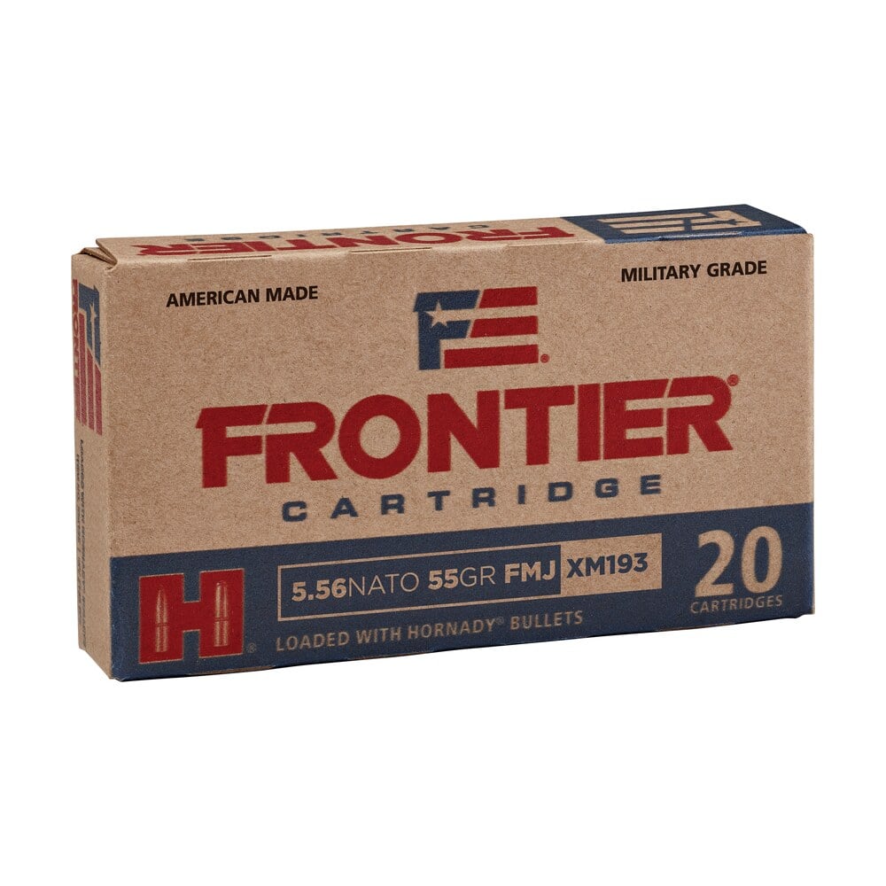 frontier cartridge fr200 military grade centerfire rifle 5.56x45mmnato 55gr full metal jacket 20 per box/25 case Frontier Cartridge FR200 Military Grade Centerfire Rifle 5.56x45mmNATO 55gr Full Metal Jacket Sports South item 50463