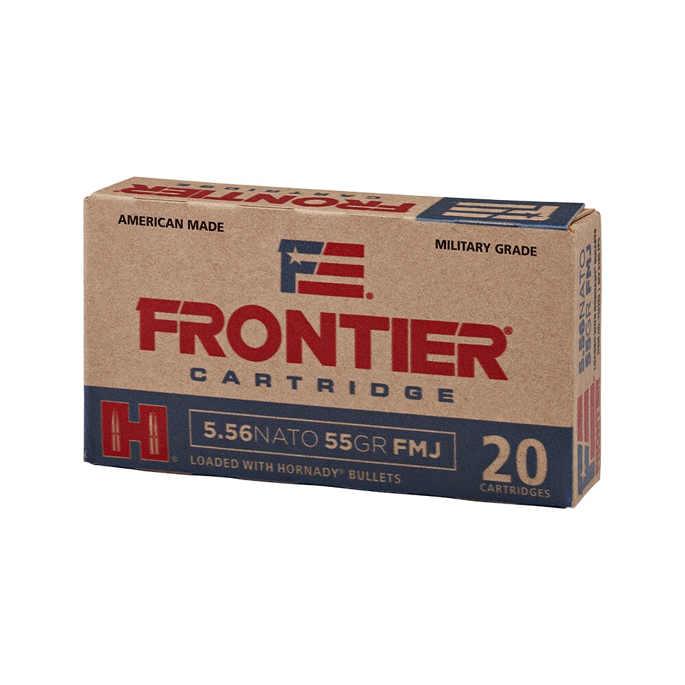 frontier cartridge fr260 military grade centerfire rifle 5.56x45mmnato 62gr full metal jacket 20 per box/25 case Frontier Cartridge FR260 Military Grade Centerfire Rifle 5.56x45mmNATO 62gr Full Metal Jacket Sports South item 50472