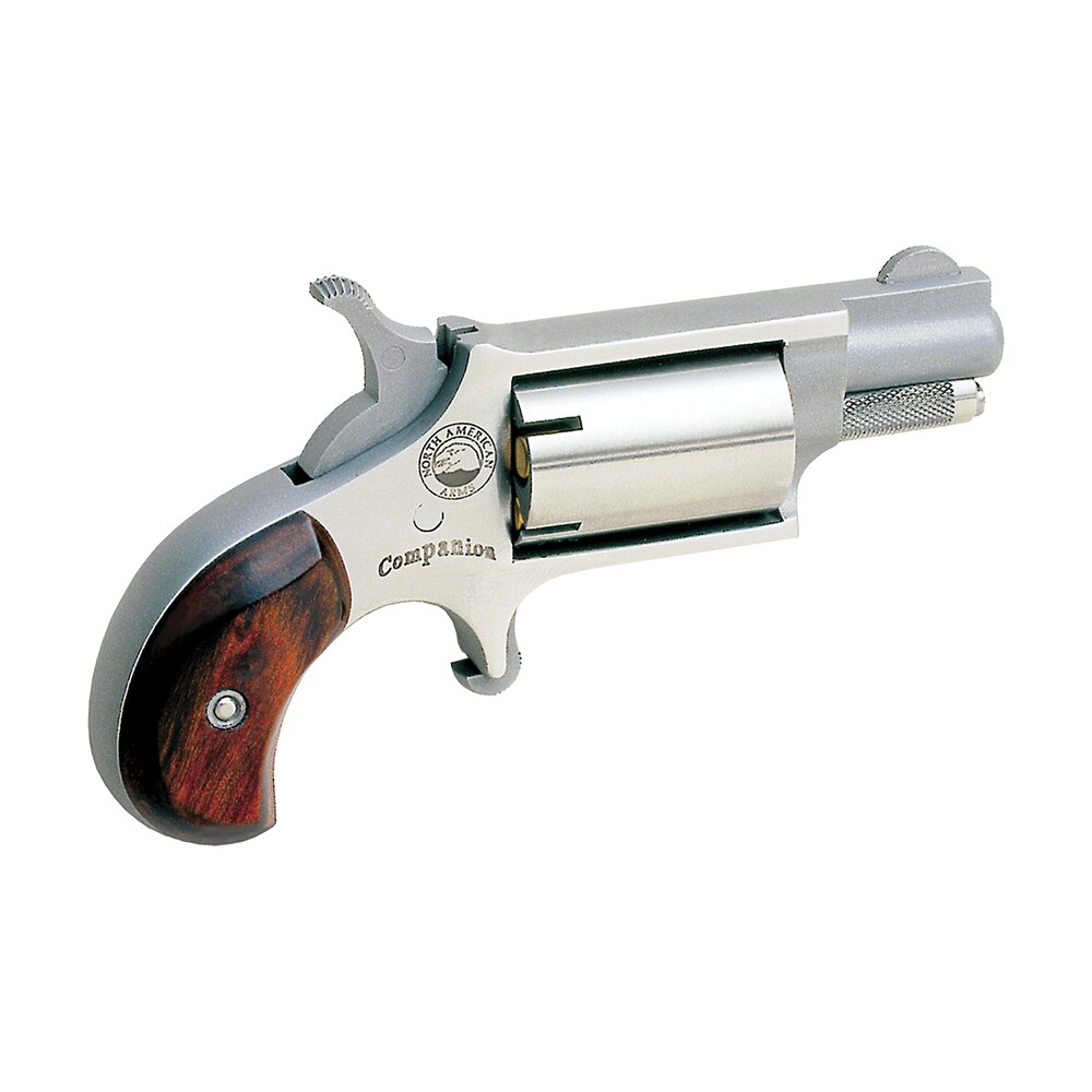 north american arms 22lrcb companion sao 22 mag #11 percussion 1.13" 5 shot stainless barrel, frame & cylinder, rosewood birdshead grip North American Arms 22LRCB Companion SAO 22 Mag #11 Percussion 1.13" 5 Shot Stainless Sports South item 51220