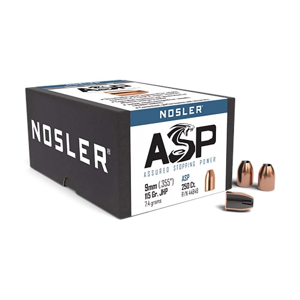 nosler 44848 assured stopping power 9mm 115gr jacketed hollow point 250/box Nosler 44848 Assured Stopping Power 9mm 115gr Jacketed Hollow Point 250/Box Sports South item 51368
