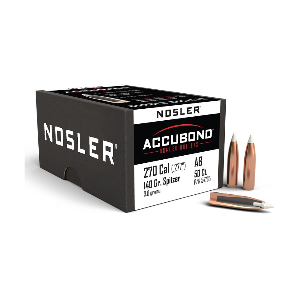 nosler 54765 accubond 270win 140gr spitzer point 50/box Nosler 54765 AccuBond 270Win 140gr Spitzer Point 50/Box Sports South item 51523