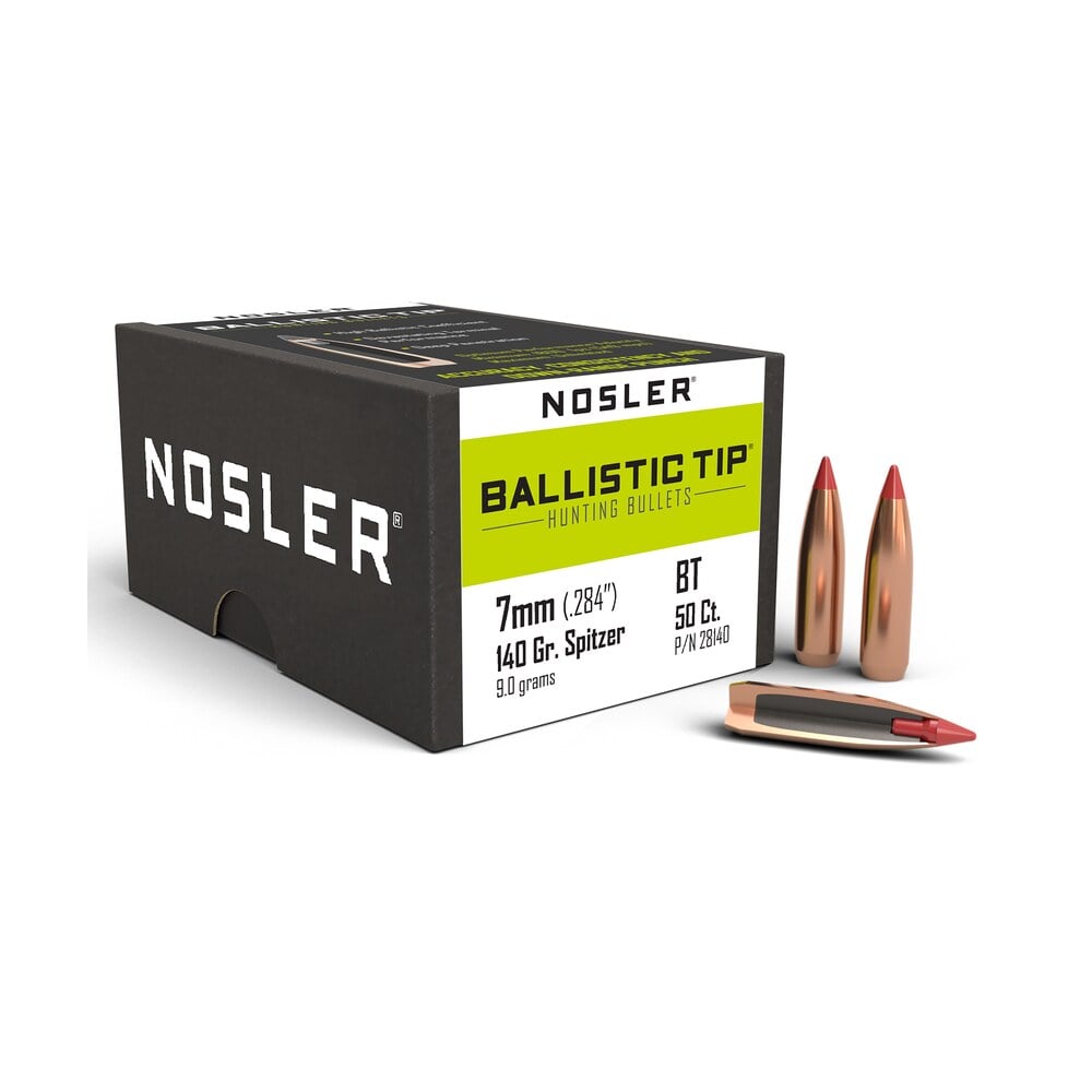 nosler 28140 ballistic tip 7mm 140gr spitzer 50/box Nosler 28140 Ballistic Tip 7mm 140gr Spitzer 50/Box Sports South item 51658